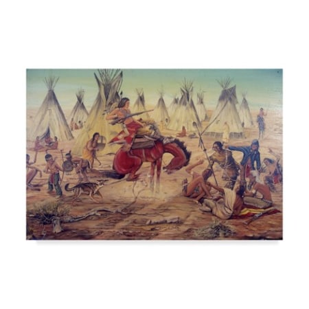 Les Ray 'Indian Bronco' Canvas Art,12x19